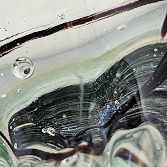 Mouth Blown Glass Bird Made By Hand Purple Swirl - Picture 9 of 12